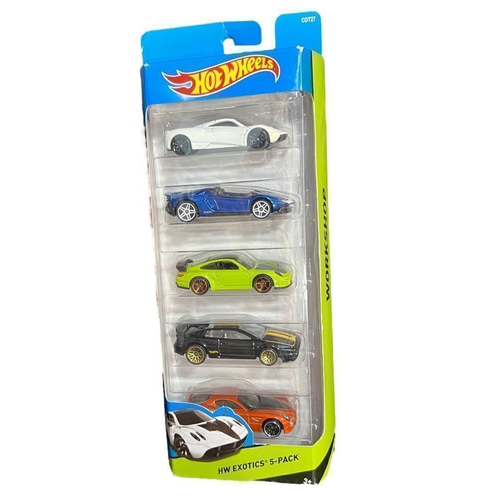Mattel Hot Wheels Workshop HW Exotics 5 Pack Toy Cars +3